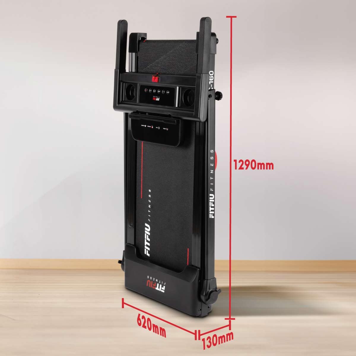FITFIU Fitness MC-160 - Cinta de Correr 2 en 1 para Andar y Correr, Walking Pad Plegable, 12 programas, Bluetooth y Speakers, Conectividad App Kinomap, Caminadora Ultracompacta para el Hogar/Oficina