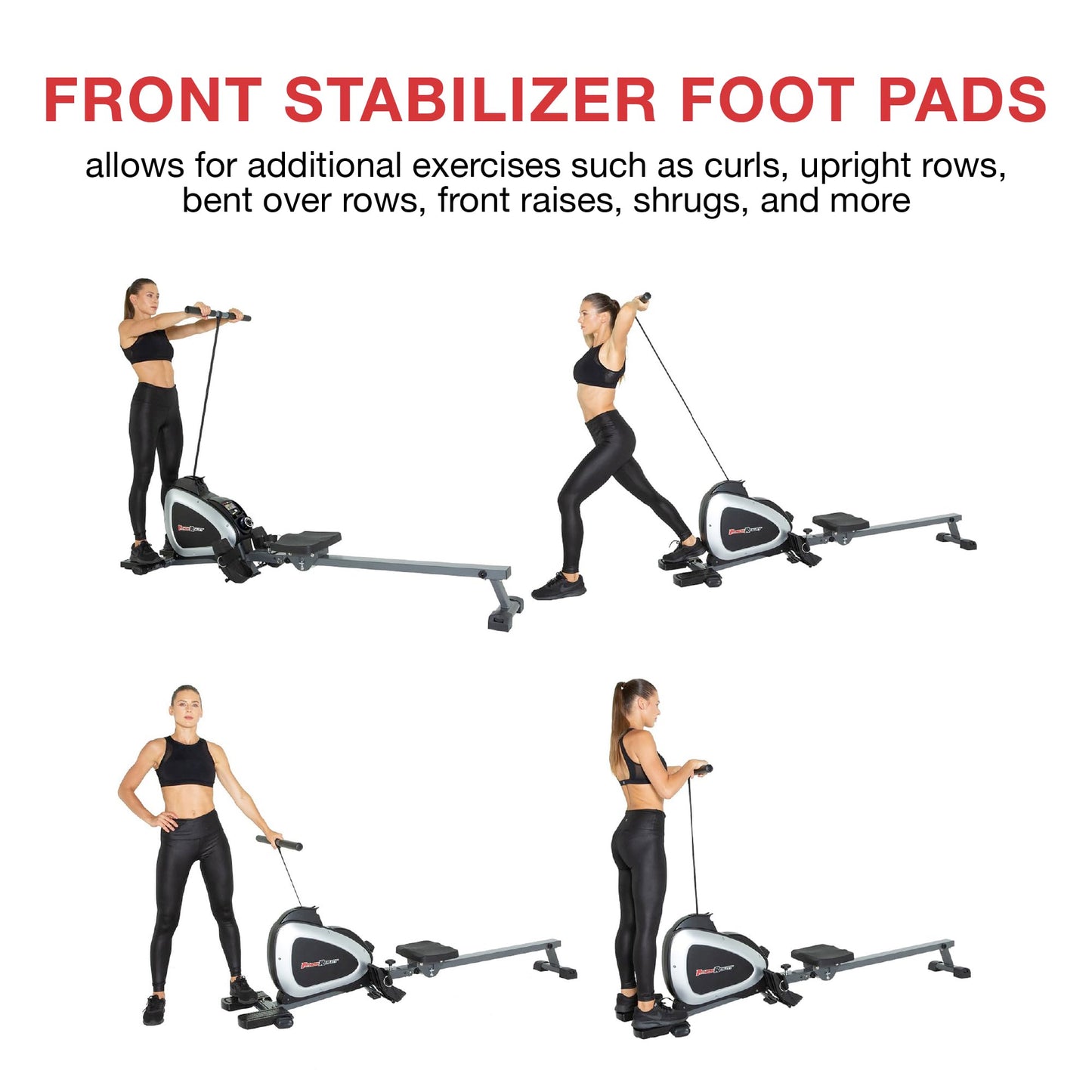 FITNESS REALITY - Máquina de remo magnética 1000 PLUS con bluetooth, con ejercicios extendidos de cuerpo completo opcionales y aplicación gratuita