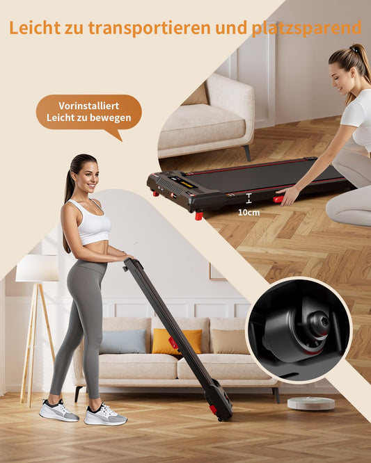 Anylife Cinta De Correr, Cinta De Correr Inclinable para Uso Doméstico, Equipo De Fitness para Interiores, Walking Pad con Pantalla Led,Capacidad 150kg