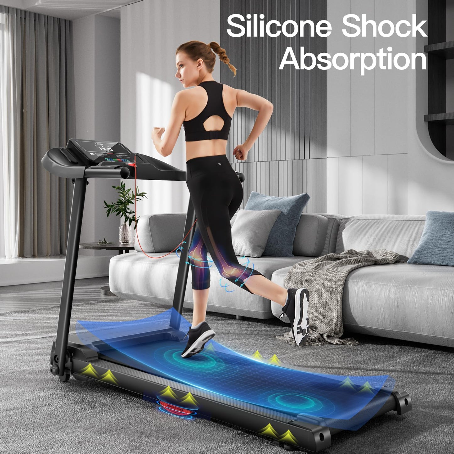 CURSOR Fitness Cinta de Correr Plegable 14km/h,Cinta de Andar Plegable con Pulsómetro Motor Silencioso