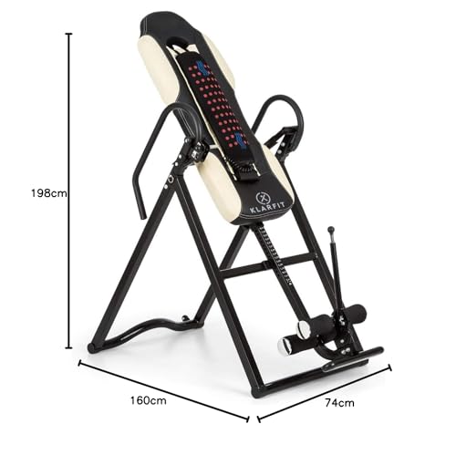 Klarfit Ease Deluxe - Banco de inversión, hasta 136 kg, para 1,54-1,98 m, beige