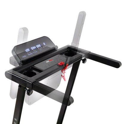 FITFIU Fitness MC-160 - Cinta de Correr 2 en 1 para Andar y Correr, Walking Pad Plegable, 12 programas, Bluetooth y Speakers, Conectividad App Kinomap, Caminadora Ultracompacta para el Hogar/Oficina