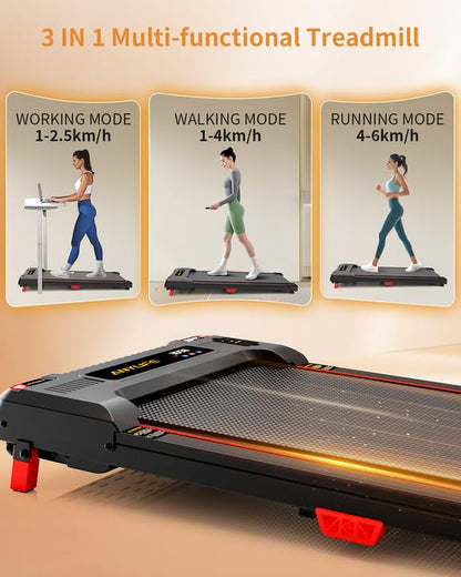 Anylife Cinta De Correr, Cinta De Correr Inclinable para Uso Doméstico, Equipo De Fitness para Interiores, Walking Pad con Pantalla Led，Capacidad 150kg