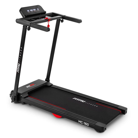 FITFIU Fitness MC-160 - Cinta de Correr 2 en 1 para Andar y Correr, Walking Pad Plegable, 12 programas, Bluetooth y Speakers, Conectividad App Kinomap, Caminadora Ultracompacta para el Hogar/Oficina