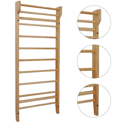 CCLIFE Espaldera Gimnasio espaldera Madera 195/80/14cm Carga de hasta 100kg Espaldera de Fitness Escalera Gimnasio ZERRO