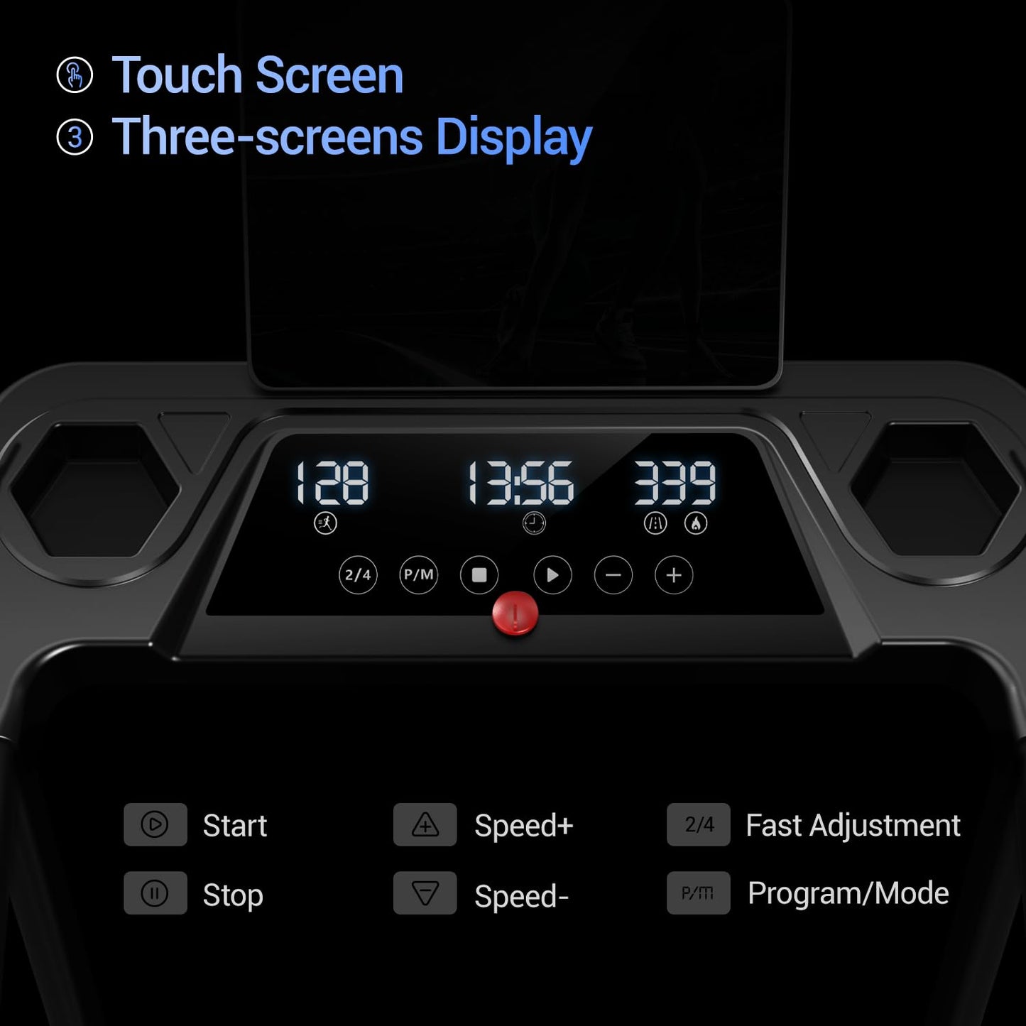 LONTEK Cinta de Correr Plegable con Inclinación 9%, Cinta de Andar Plegable 12KM/H