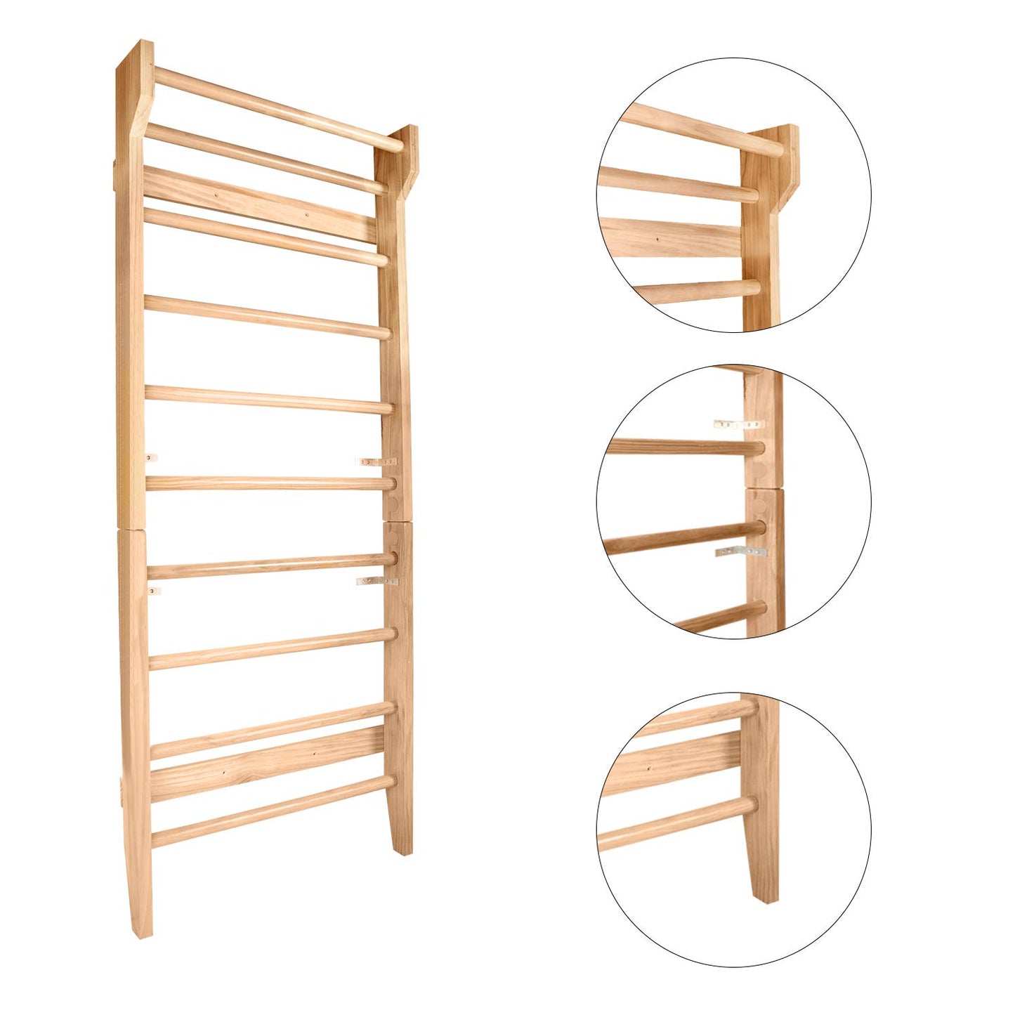 CCLIFE Espaldera Gimnasio espaldera Madera 195/80/14cm Carga de hasta 100kg Espaldera de Fitness Escalera Gimnasio ZERRO