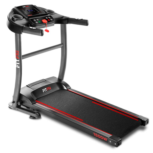 FITFIU Fitness Cinta de Correr Plegable, 1500W 14km/h, inclinación Manual, Superficie 40x110cm, 12 programas, Pantalla LCD, pulsómetro, Ruedas de Transporte