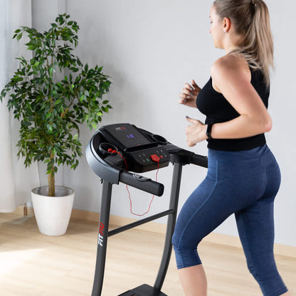 FITFIU Fitness Cinta de Correr Plegable, 1500W 14km/h, inclinación Manual, Superficie 40x110cm, 12 programas, Pantalla LCD, pulsómetro, Ruedas de Transporte