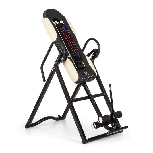 Klarfit Ease Deluxe - Banco de inversión, hasta 136 kg, para 1,54-1,98 m, beige