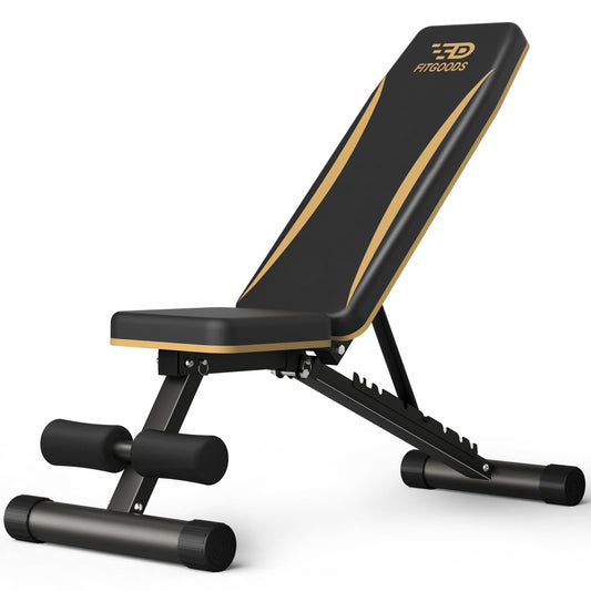 FitGoods Banco de pesas plegable, banco de entrenamiento para gimnasio en casa