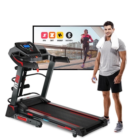 FITFIU Fitness MC-500 - Cinta de Correr Plegable con Inclinación Automática, Pulsómetro, Bluetooth, Speakers y Conexión App (Kinomap, Spax, Zwift), Treadmill con Ventilador, para el Hogar/Oficina