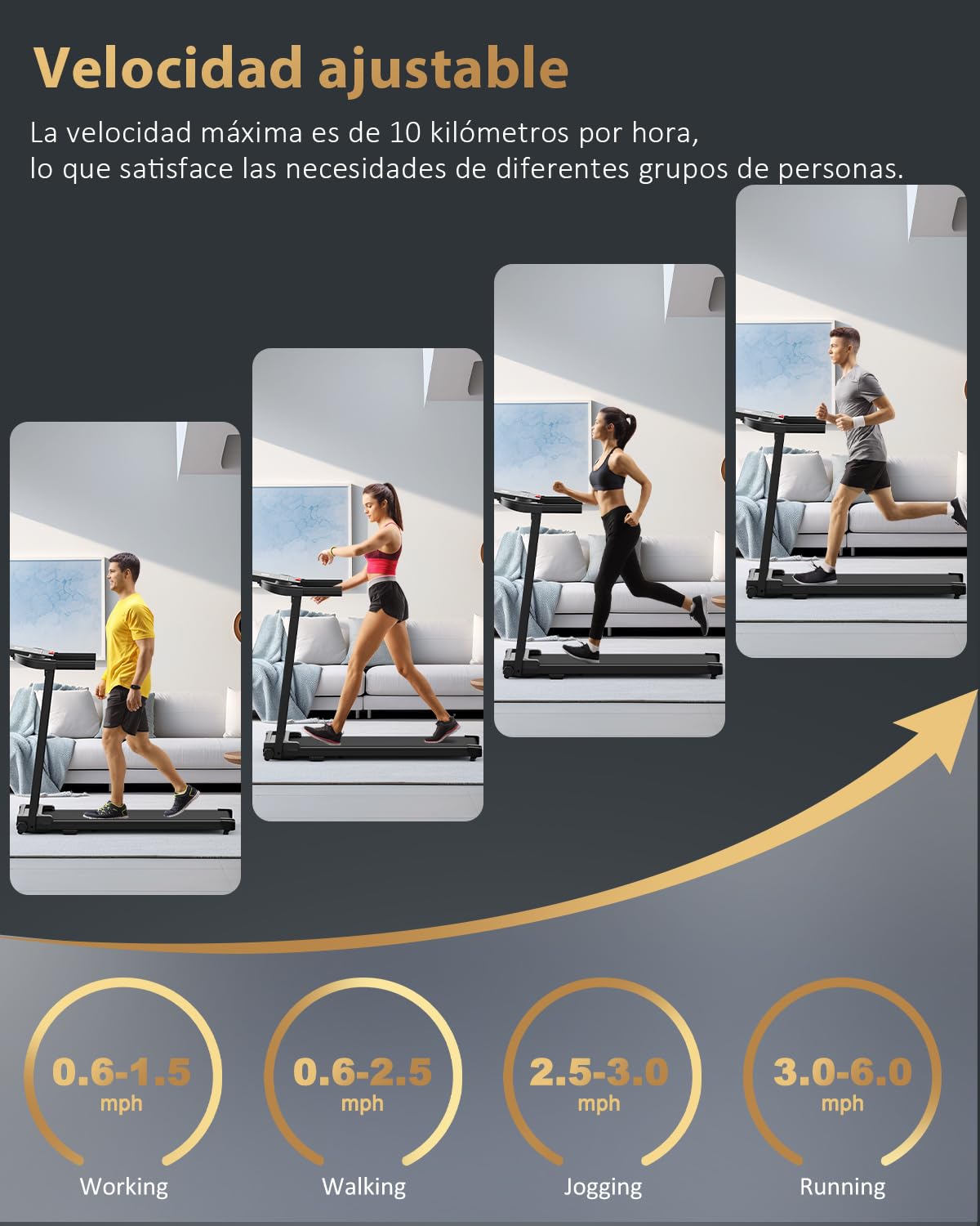 Kerolina Cinta de Correr Plegable Andar - Caminadora Electrica para Casa con Pantalla