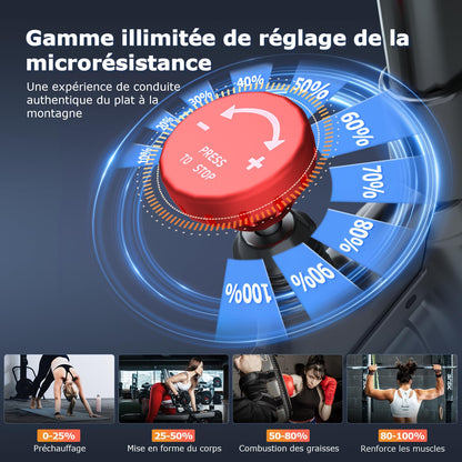 Wenoker Bicicleta estática, bicicleta de ciclismo indoor con monitor LCD, capacidad de carga 140 kg, bicicleta de fitness para el hogar, bicicletas estáticas silenciosas para el hogar