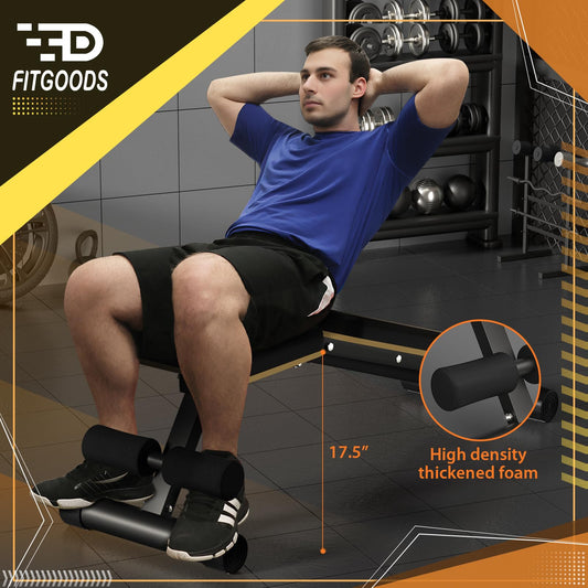 FitGoods Banco de pesas plegable, banco de entrenamiento para gimnasio en casa