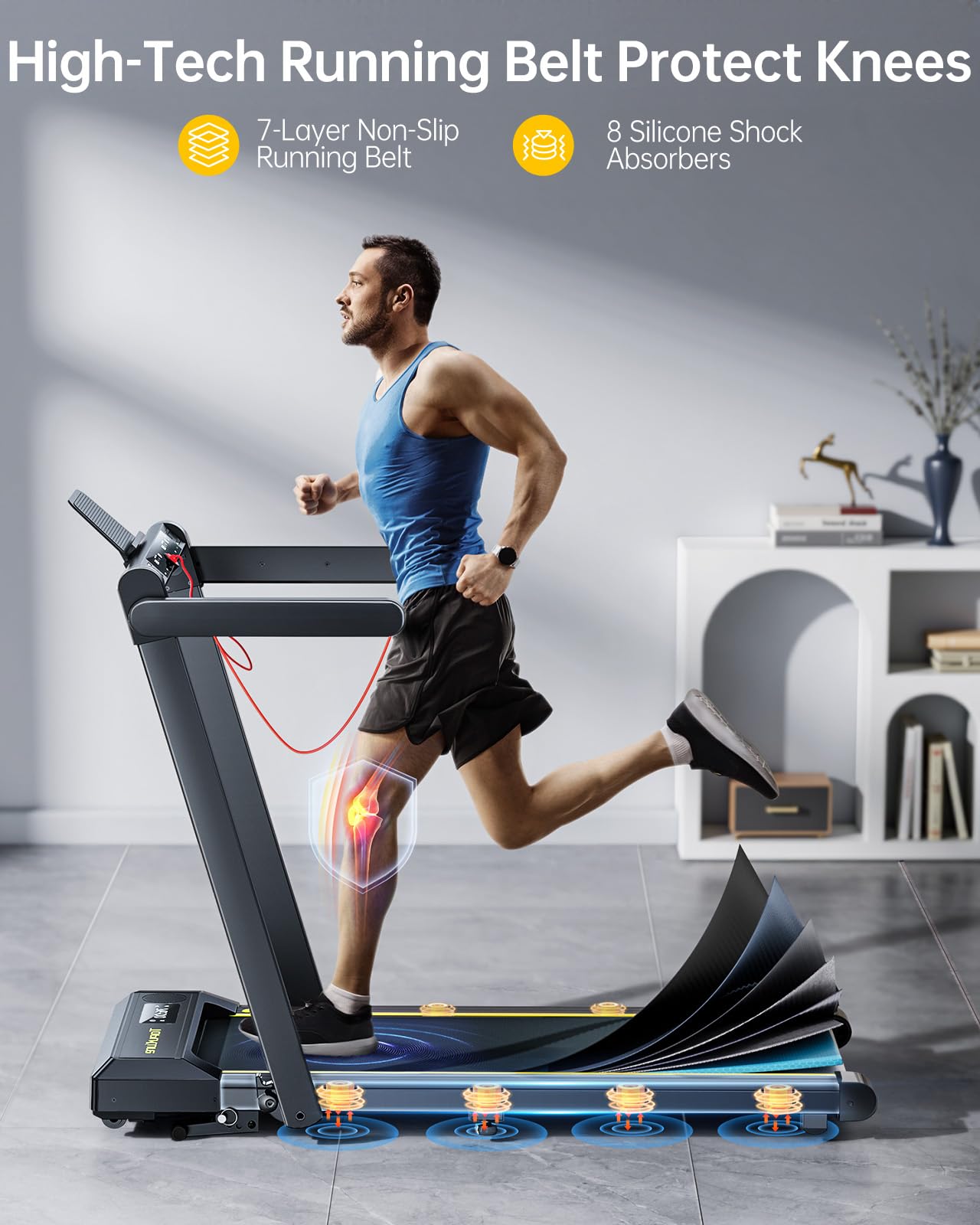 TOPUTURE 12% Inclinación Cinta de Correr Plegable,