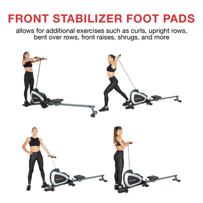 FITNESS REALITY - Máquina de remo magnética 1000 PLUS con bluetooth, con ejercicios extendidos de cuerpo completo opcionales y aplicación gratuita