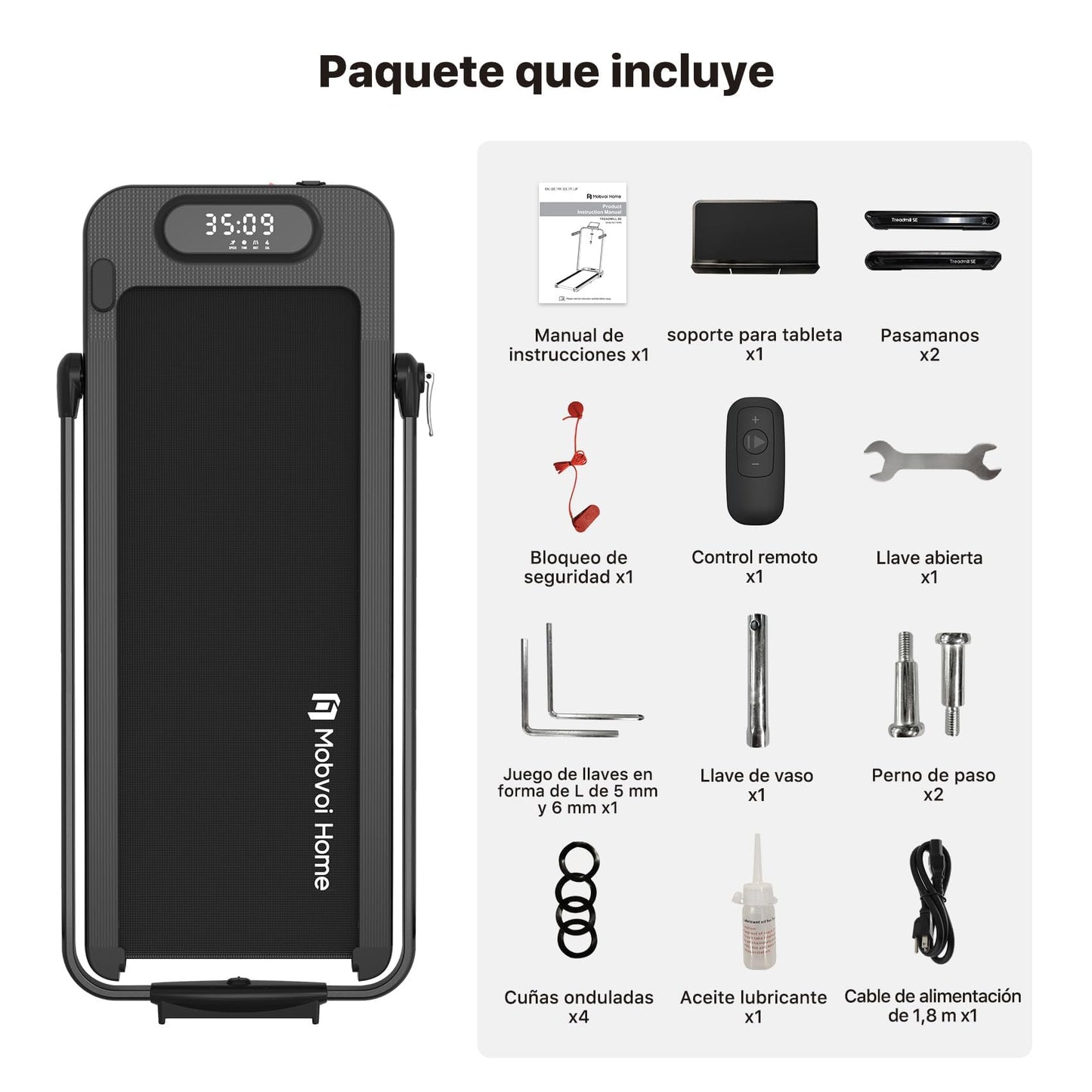 Mobvoi Home Treadmill SE Cinta de Correr Plegable 3 en 1 2.5 HP Compact Portable