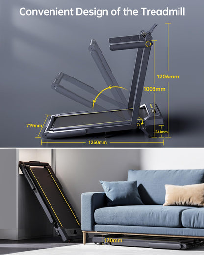 TOPUTURE 12% Inclinación Cinta de Correr Plegable,