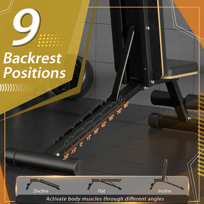 FitGoods Banco de pesas plegable, banco de entrenamiento para gimnasio en casa