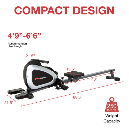 FITNESS REALITY - Máquina de remo magnética 1000 PLUS con bluetooth, con ejercicios extendidos de cuerpo completo opcionales y aplicación gratuita