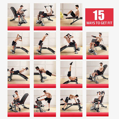 Z ZHICHI Banco de pesas ajustable multifunción para gimnasio en casa,