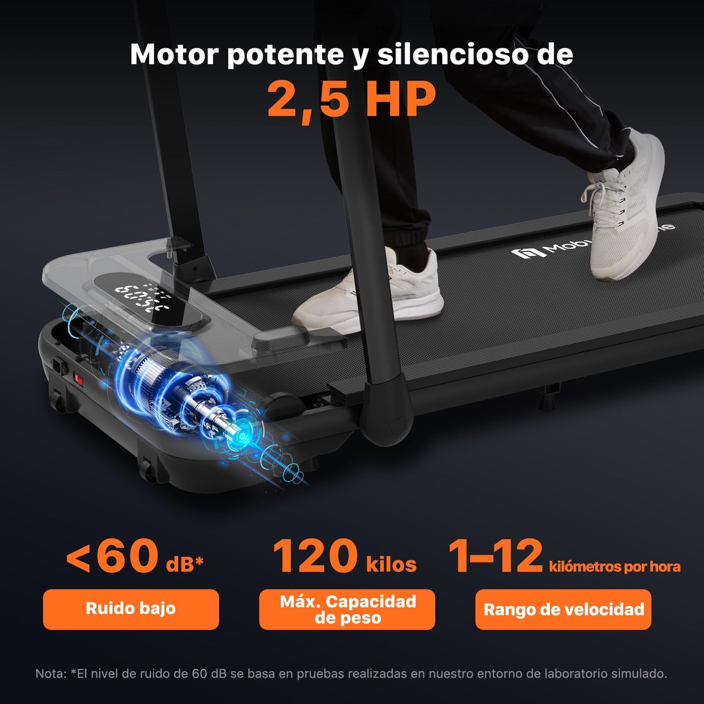Mobvoi Home Treadmill SE Cinta de Correr Plegable 3 en 1 2.5 HP Compact Portable
