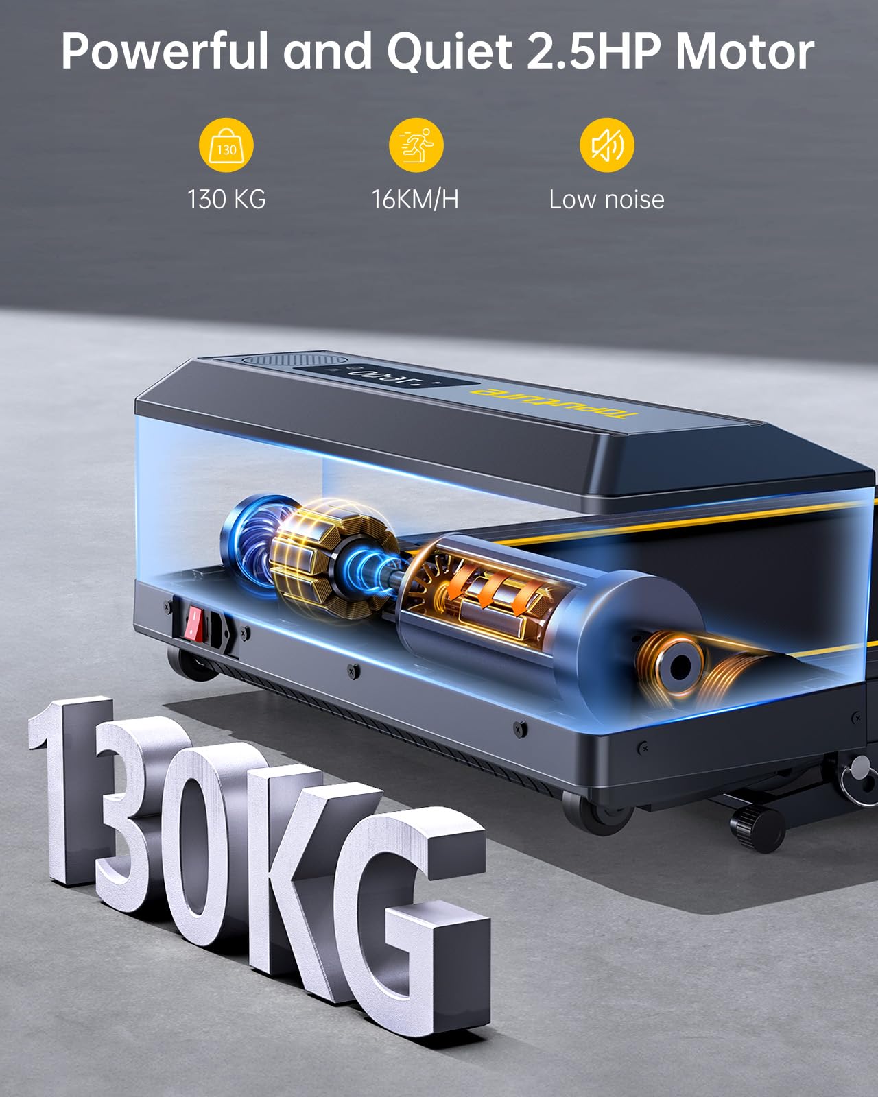 TOPUTURE 12% Inclinación Cinta de Correr Plegable,