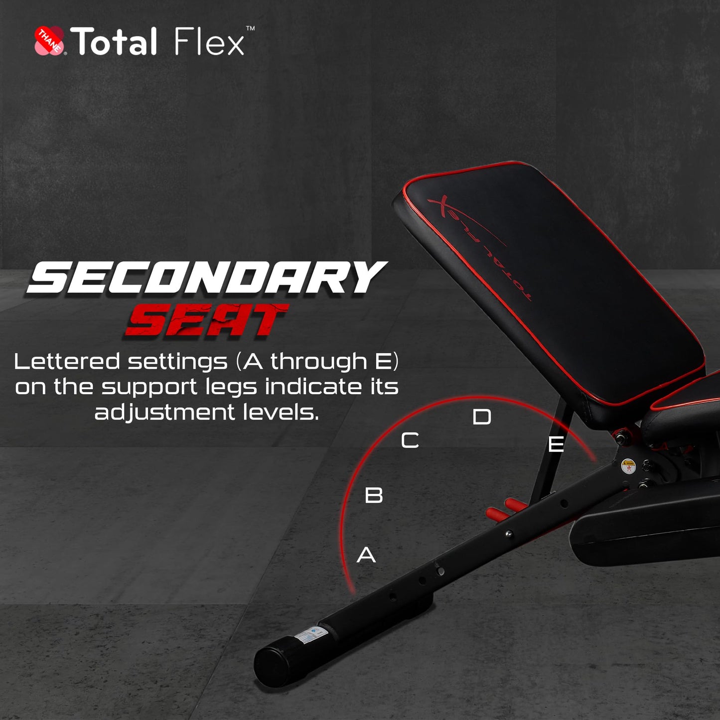 TOTAL FLEX L Banco de Pesas Plegable y Banco de Prenss para Ejercicio