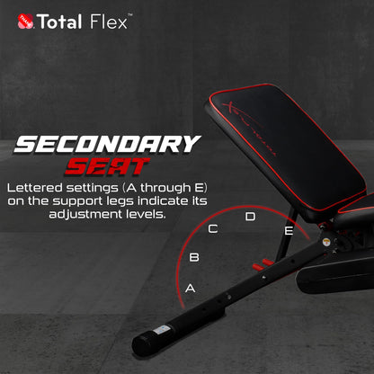 TOTAL FLEX L Banco de Pesas Plegable y Banco de Prenss para Ejercicio