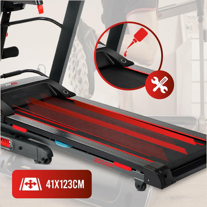 FITFIU Fitness MC-500 - Cinta de Correr Plegable con Inclinación Automática, Pulsómetro, Bluetooth, Speakers y Conexión App (Kinomap, Spax, Zwift), Treadmill con Ventilador, para el Hogar/Oficina