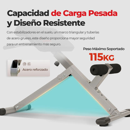 Sunny Health & Fitness Silla romana de hiperextensión, ejercicios abdominales, banco de gimnasio para el hogar - SF-BH6629