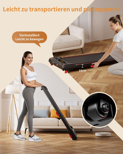 Anylife Cinta De Correr, Cinta De Correr Inclinable para Uso Doméstico, Equipo De Fitness para Interiores, Walking Pad con Pantalla Led，Capacidad 150kg