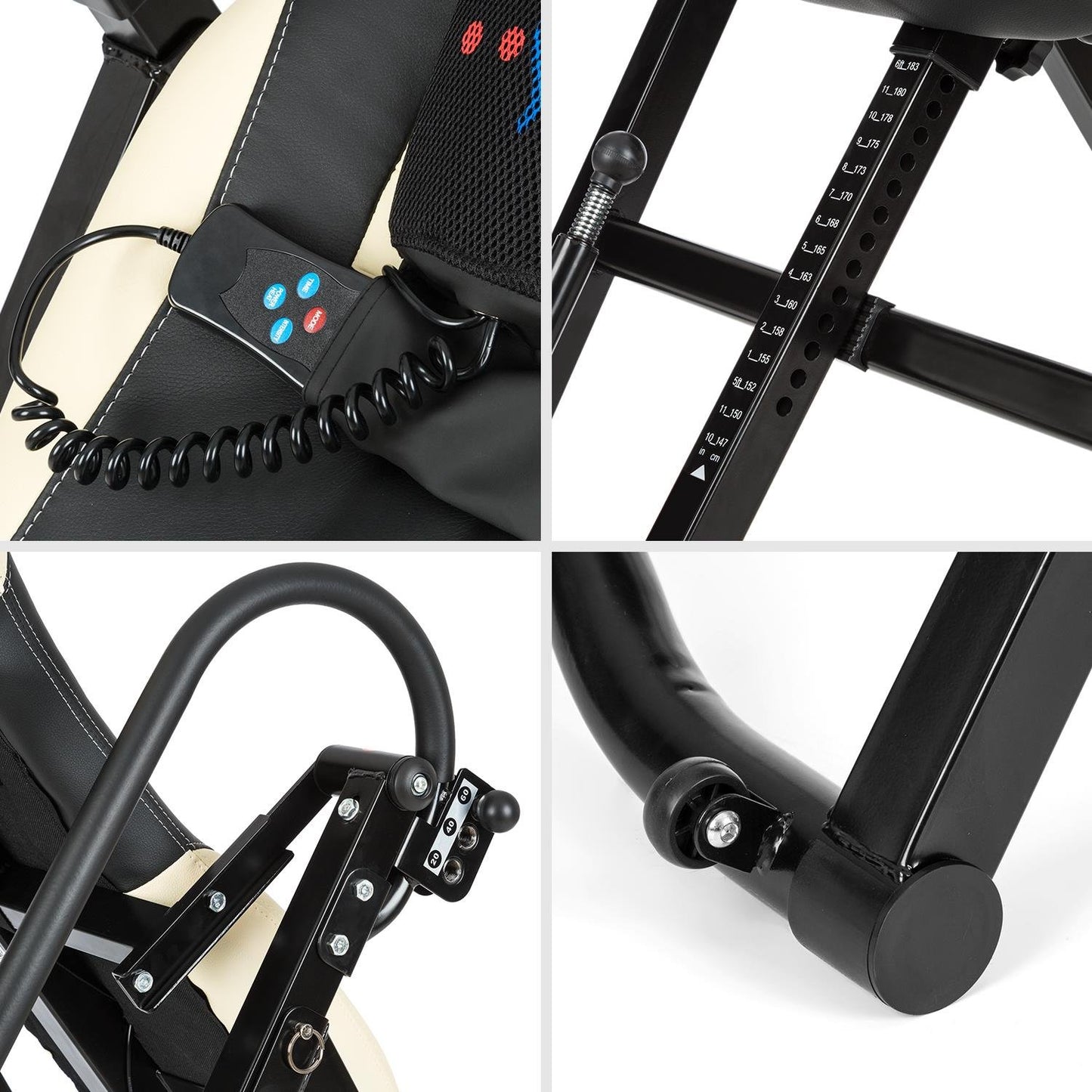 Klarfit Ease Deluxe - Banco de inversión, hasta 136 kg, para 1,54-1,98 m, beige