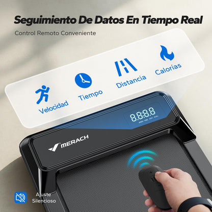MERACH Cinta de Correr, 3 en 1 Cinta de Andar, 2.5HP Walking Pad, Caminadora Electrica para Casa, Treadmill Compacta para casa y Oficina, App, Pantalla LED, Control Remoto Magnético, Gimnasio en Casa
